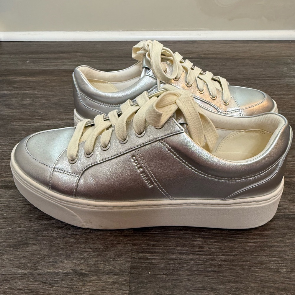 Cole Haan GP MAX PLATFORM SNKR:SILVER MT size 10 Women’s